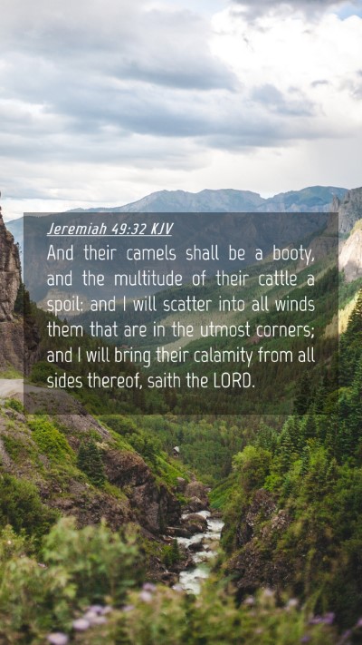 Picture 04 - Jeremiah 49:32 KJV Mobile Phone Wallpaper - And their camels shall be a booty, and the - Mobile Bible Verse Wallpaper