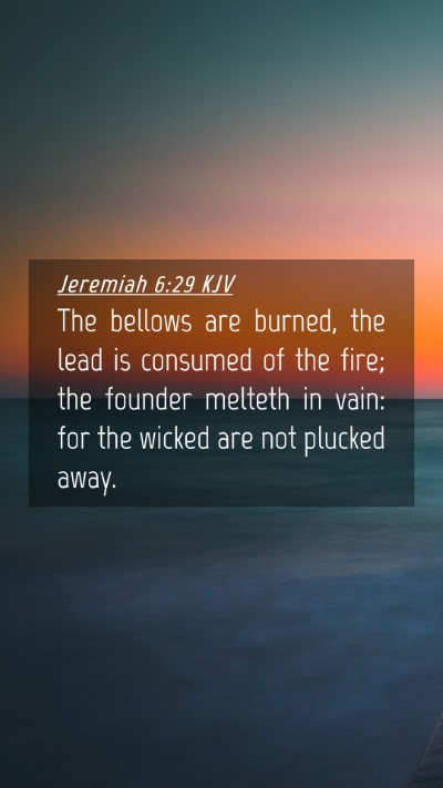 Picture 04 - Jeremiah 6:29 KJV Mobile Phone Wallpaper - The bellows are burned, the lead is consumed of - Mobile Bible Verse Wallpaper