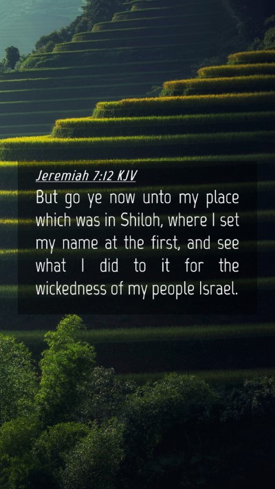Picture 04 - Jeremiah 7:12 KJV Mobile Phone Wallpaper - But go ye now unto my place which was in Shiloh, - Mobile Bible Verse Wallpaper