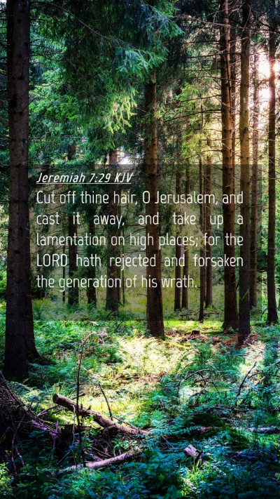 Picture 04 - Jeremiah 7:29 KJV Mobile Phone Wallpaper - Cut off thine hair, O Jerusalem, and cast it - Mobile Bible Verse Wallpaper