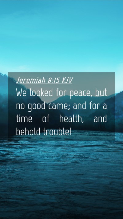 Picture 04 - Jeremiah 8:15 KJV Mobile Phone Wallpaper - We looked for peace, but no good came; and for a - Mobile Bible Verse Wallpaper