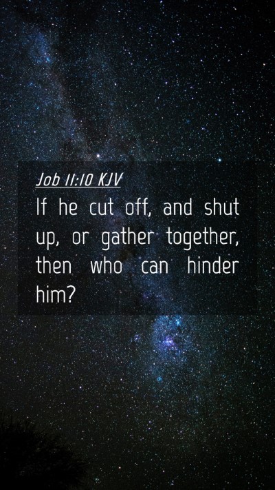 Picture 04 - Job 11:10 KJV Mobile Phone Wallpaper - If he cut off, and shut up, or gather together, - Mobile Bible Verse Wallpaper