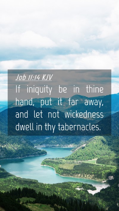 Picture 04 - Job 11:14 KJV Mobile Phone Wallpaper - If iniquity be in thine hand, put it far away, - Mobile Bible Verse Wallpaper