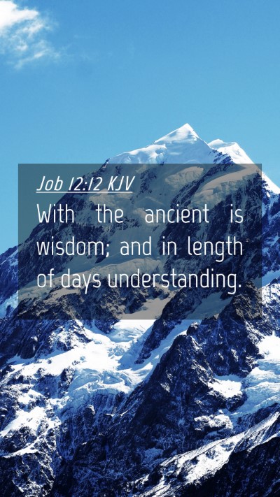 Picture 04 - Job 12:12 KJV Mobile Phone Wallpaper - With the ancient is wisdom; and in length of days - Mobile Bible Verse Wallpaper