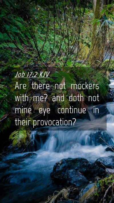 Picture 04 - Job 17:2 KJV Mobile Phone Wallpaper - Are there not mockers with me? and doth not mine - Mobile Bible Verse Wallpaper