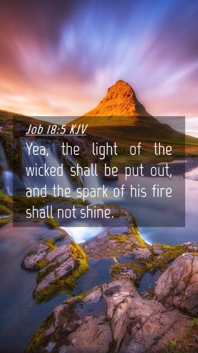 Picture 04 - Job 18:5 KJV Mobile Phone Wallpaper - Yea, the light of the wicked shall be put out, - Mobile Bible Verse Wallpaper