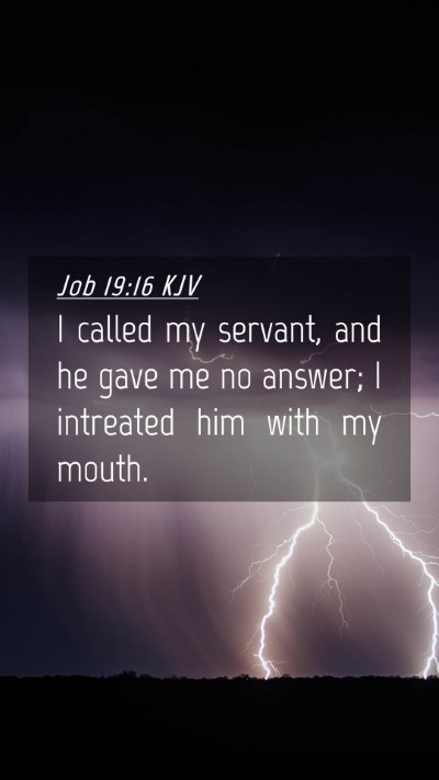 Picture 04 - Job 19:16 KJV Mobile Phone Wallpaper - I called my servant, and he gave me no answer; I - Mobile Bible Verse Wallpaper