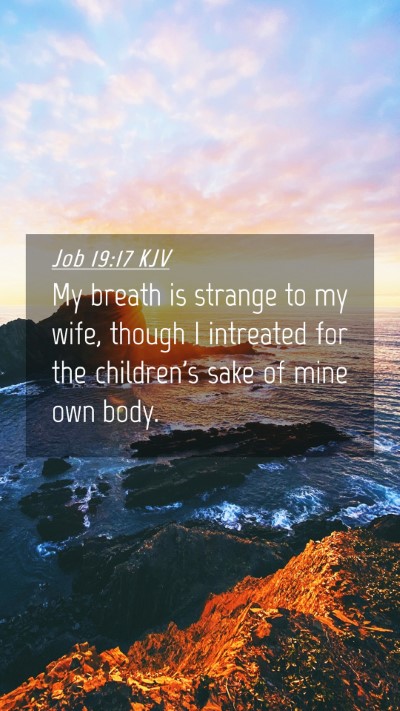 Picture 04 - Job 19:17 KJV Mobile Phone Wallpaper - My breath is strange to my wife, though I - Mobile Bible Verse Wallpaper