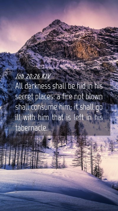 Picture 04 - Job 20:26 KJV Mobile Phone Wallpaper - All darkness shall be hid in his secret places: a - Mobile Bible Verse Wallpaper