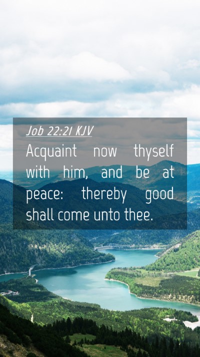 Picture 04 - Job 22:21 KJV Mobile Phone Wallpaper - Acquaint now thyself with him, and be at peace: - Mobile Bible Verse Wallpaper