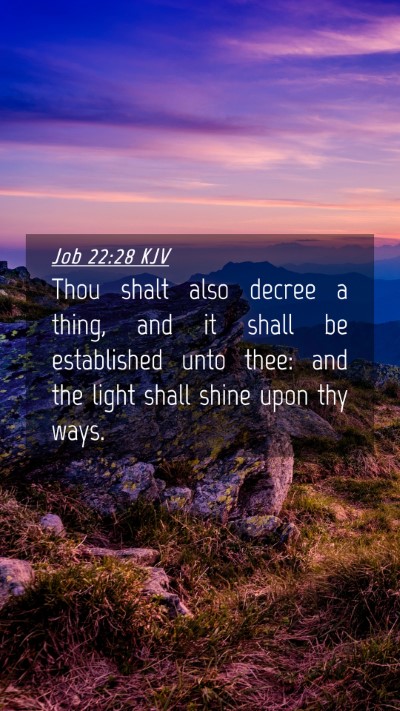 Picture 04 - Job 22:28 KJV Mobile Phone Wallpaper - Thou shalt also decree a thing, and it shall be - Mobile Bible Verse Wallpaper