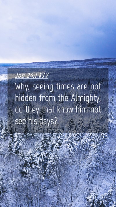 Picture 04 - Job 24:1 KJV Mobile Phone Wallpaper - Why, seeing times are not hidden from the - Mobile Bible Verse Wallpaper