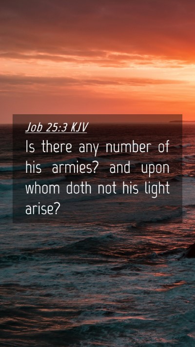 Picture 04 - Job 25:3 KJV Mobile Phone Wallpaper - Is there any number of his armies? and upon whom - Mobile Bible Verse Wallpaper