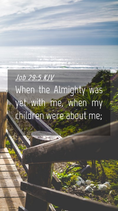 Picture 04 - Job 29:5 KJV Mobile Phone Wallpaper - When the Almighty was yet with me, when my - Mobile Bible Verse Wallpaper