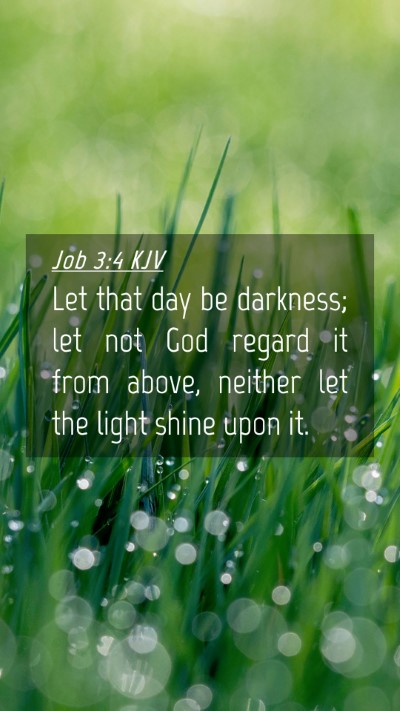 Picture 04 - Job 3:4 KJV Mobile Phone Wallpaper - Let that day be darkness; let not God regard it - Mobile Bible Verse Wallpaper