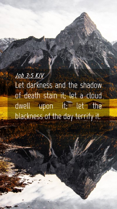 Picture 04 - Job 3:5 KJV Mobile Phone Wallpaper - Let darkness and the shadow of death stain it; - Mobile Bible Verse Wallpaper