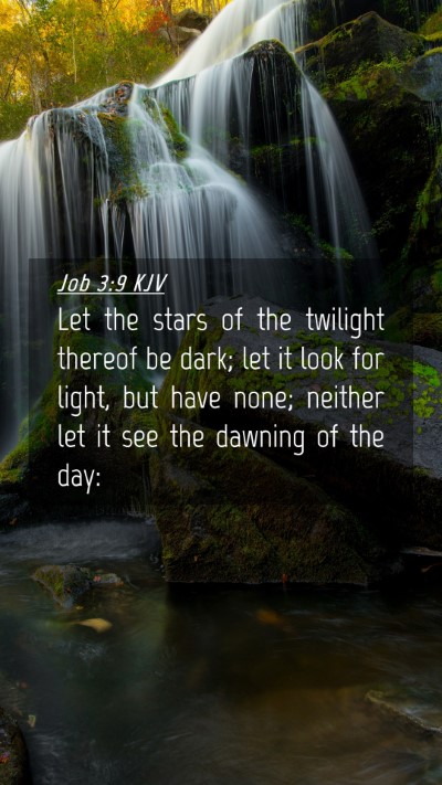 Picture 04 - Job 3:9 KJV Mobile Phone Wallpaper - Let the stars of the twilight thereof be dark; - Mobile Bible Verse Wallpaper