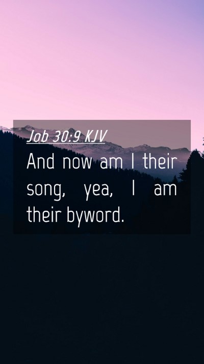Picture 04 - Job 30:9 KJV Mobile Phone Wallpaper - And now am I their song, yea, I am their - Mobile Bible Verse Wallpaper