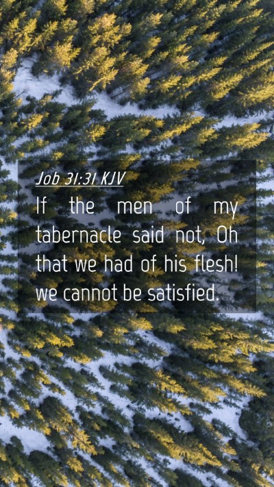 Picture 04 - Job 31:31 KJV Mobile Phone Wallpaper - If the men of my tabernacle said not, Oh that we - Mobile Bible Verse Wallpaper