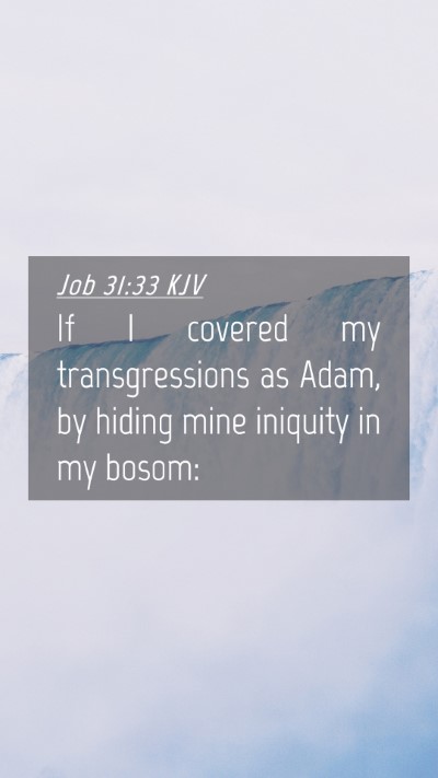 Picture 04 - Job 31:33 KJV Mobile Phone Wallpaper - If I covered my transgressions as Adam, by hiding - Mobile Bible Verse Wallpaper