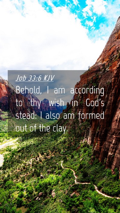 Picture 04 - Job 33:6 KJV Mobile Phone Wallpaper - Behold, I am according to thy wish in God's - Mobile Bible Verse Wallpaper