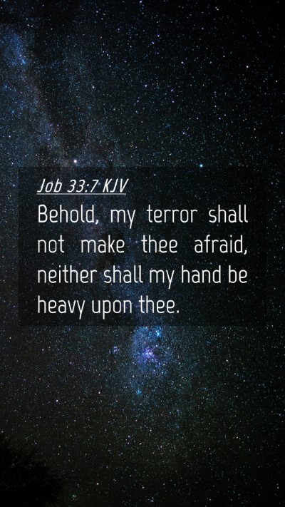Picture 04 - Job 33:7 KJV Mobile Phone Wallpaper - Behold, my terror shall not make thee afraid, - Mobile Bible Verse Wallpaper