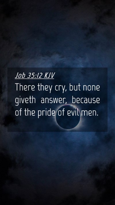Picture 04 - Job 35:12 KJV Mobile Phone Wallpaper - There they cry, but none giveth answer, because - Mobile Bible Verse Wallpaper