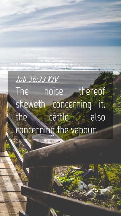 Picture 04 - Job 36:33 KJV Mobile Phone Wallpaper - The noise thereof sheweth concerning it, the - Mobile Bible Verse Wallpaper