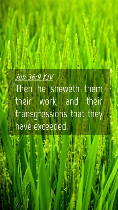 Picture 04 - Job 36:9 KJV Mobile Phone Wallpaper - Then he sheweth them their work, and their - Mobile Bible Verse Wallpaper