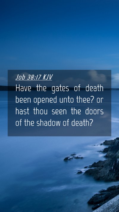 Picture 04 - Job 38:17 KJV Mobile Phone Wallpaper - Have the gates of death been opened unto thee? or - Mobile Bible Verse Wallpaper