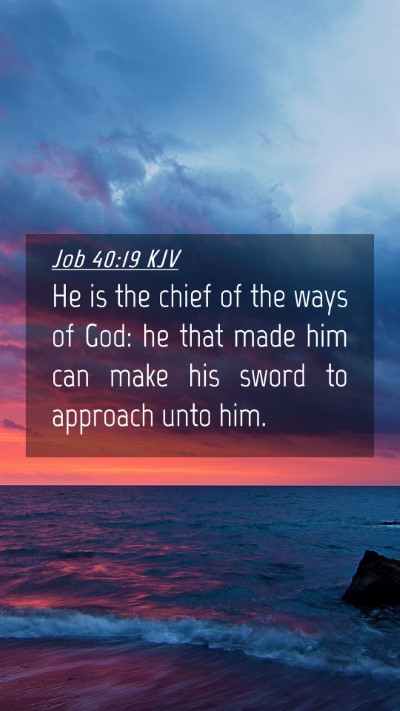 Picture 04 - Job 40:19 KJV Mobile Phone Wallpaper - He is the chief of the ways of God: he that made - Mobile Bible Verse Wallpaper