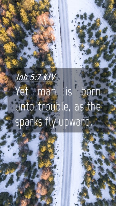 Picture 04 - Job 5:7 KJV Mobile Phone Wallpaper - Yet man is born unto trouble, as the sparks fly - Mobile Bible Verse Wallpaper