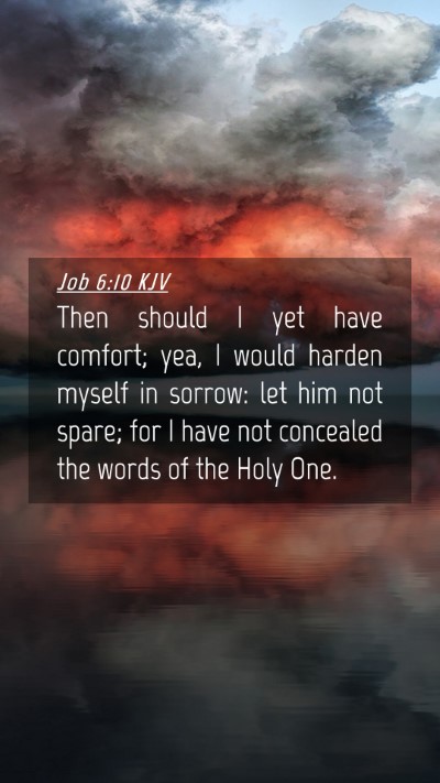 Picture 04 - Job 6:10 KJV Mobile Phone Wallpaper - Then should I yet have comfort; yea, I would - Mobile Bible Verse Wallpaper
