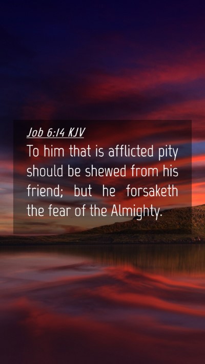 Picture 04 - Job 6:14 KJV Mobile Phone Wallpaper - To him that is afflicted pity should be shewed - Mobile Bible Verse Wallpaper