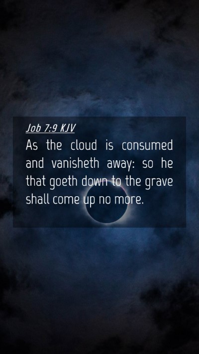 Picture 04 - Job 7:9 KJV Mobile Phone Wallpaper - As the cloud is consumed and vanisheth away: so - Mobile Bible Verse Wallpaper