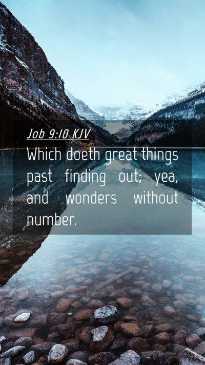 Picture 04 - Job 9:10 KJV Mobile Phone Wallpaper - Which doeth great things past finding out; yea, - Mobile Bible Verse Wallpaper