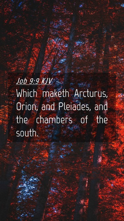 Picture 04 - Job 9:9 KJV Mobile Phone Wallpaper - Which maketh Arcturus, Orion, and Pleiades, and - Mobile Bible Verse Wallpaper