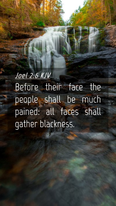 Picture 04 - Joel 2:6 KJV Mobile Phone Wallpaper - Before their face the people shall be much - Mobile Bible Verse Wallpaper