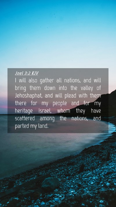 Picture 04 - Joel 3:2 KJV Mobile Phone Wallpaper - I will also gather all nations, and will bring - Mobile Bible Verse Wallpaper