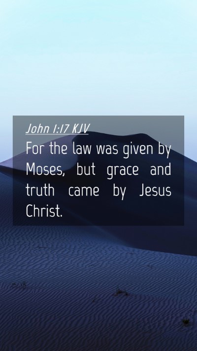 Picture 04 - John 1:17 KJV Mobile Phone Wallpaper - For the law was given by Moses, but grace and - Mobile Bible Verse Wallpaper