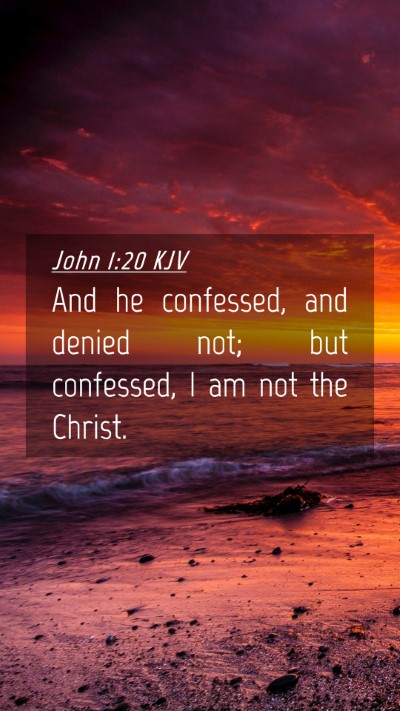 Picture 04 - John 1:20 KJV Mobile Phone Wallpaper - And he confessed, and denied not; but confessed, - Mobile Bible Verse Wallpaper