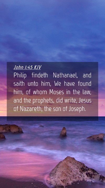 Picture 04 - John 1:45 KJV Mobile Phone Wallpaper - Philip findeth Nathanael, and saith unto him, We - Mobile Bible Verse Wallpaper
