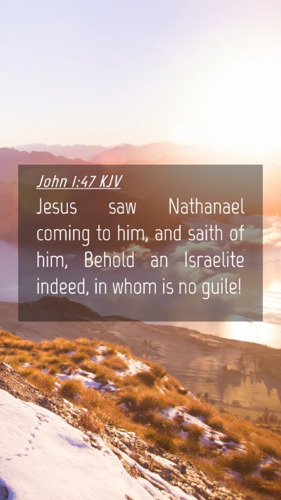 Picture 04 - John 1:47 KJV Mobile Phone Wallpaper - Jesus saw Nathanael coming to him, and saith of - Mobile Bible Verse Wallpaper