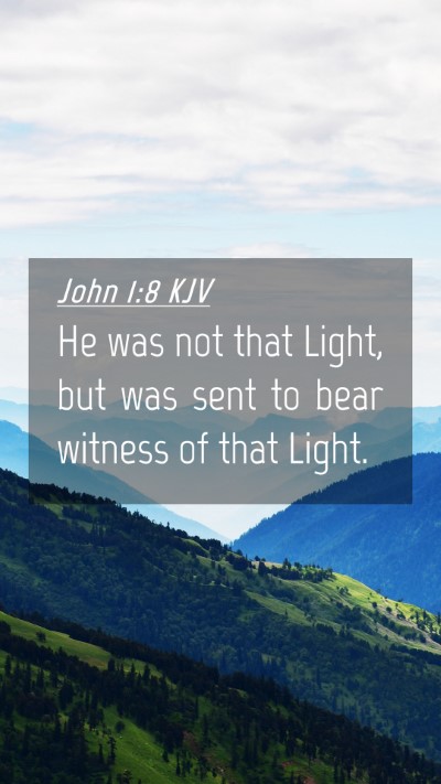 Picture 04 - John 1:8 KJV Mobile Phone Wallpaper - He was not that Light, but was sent to bear - Mobile Bible Verse Wallpaper