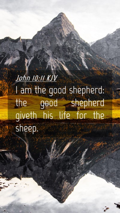 Picture 04 - John 10:11 KJV Mobile Phone Wallpaper - I am the good shepherd: the good shepherd giveth - Mobile Bible Verse Wallpaper