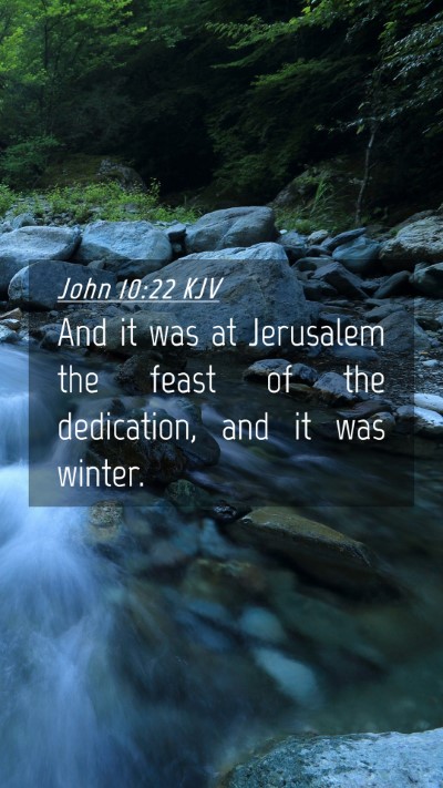 Picture 04 - John 10:22 KJV Mobile Phone Wallpaper - And it was at Jerusalem the feast of the - Mobile Bible Verse Wallpaper