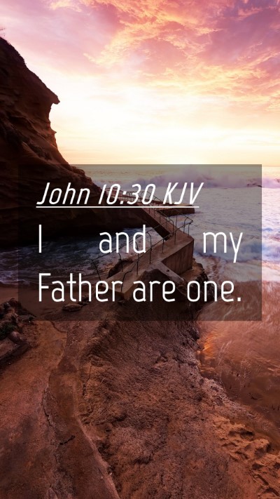 Picture 04 - John 10:30 KJV Mobile Phone Wallpaper - I and my Father are - Mobile Bible Verse Wallpaper
