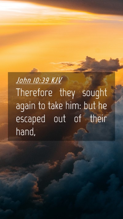 Picture 04 - John 10:39 KJV Mobile Phone Wallpaper - Therefore they sought again to take him: but he - Mobile Bible Verse Wallpaper