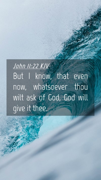 Picture 04 - John 11:22 KJV Mobile Phone Wallpaper - But I know, that even now, whatsoever thou wilt - Mobile Bible Verse Wallpaper