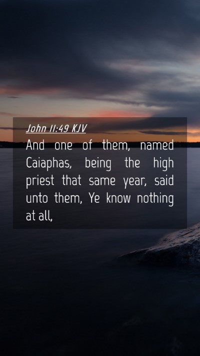 Picture 04 - John 11:49 KJV Mobile Phone Wallpaper - And one of them, named Caiaphas, being the high - Mobile Bible Verse Wallpaper